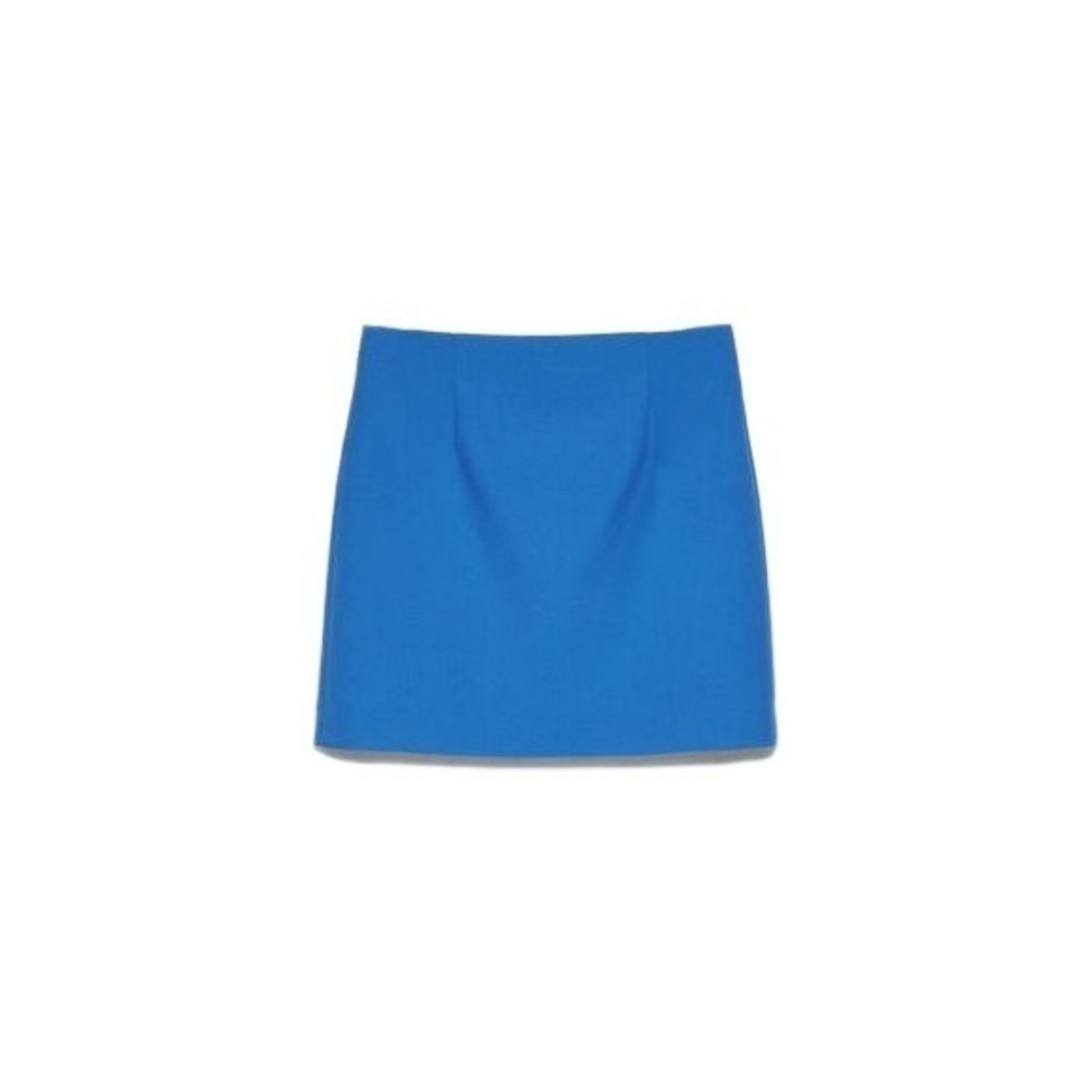 Zara Darted Mini Skirt Blue